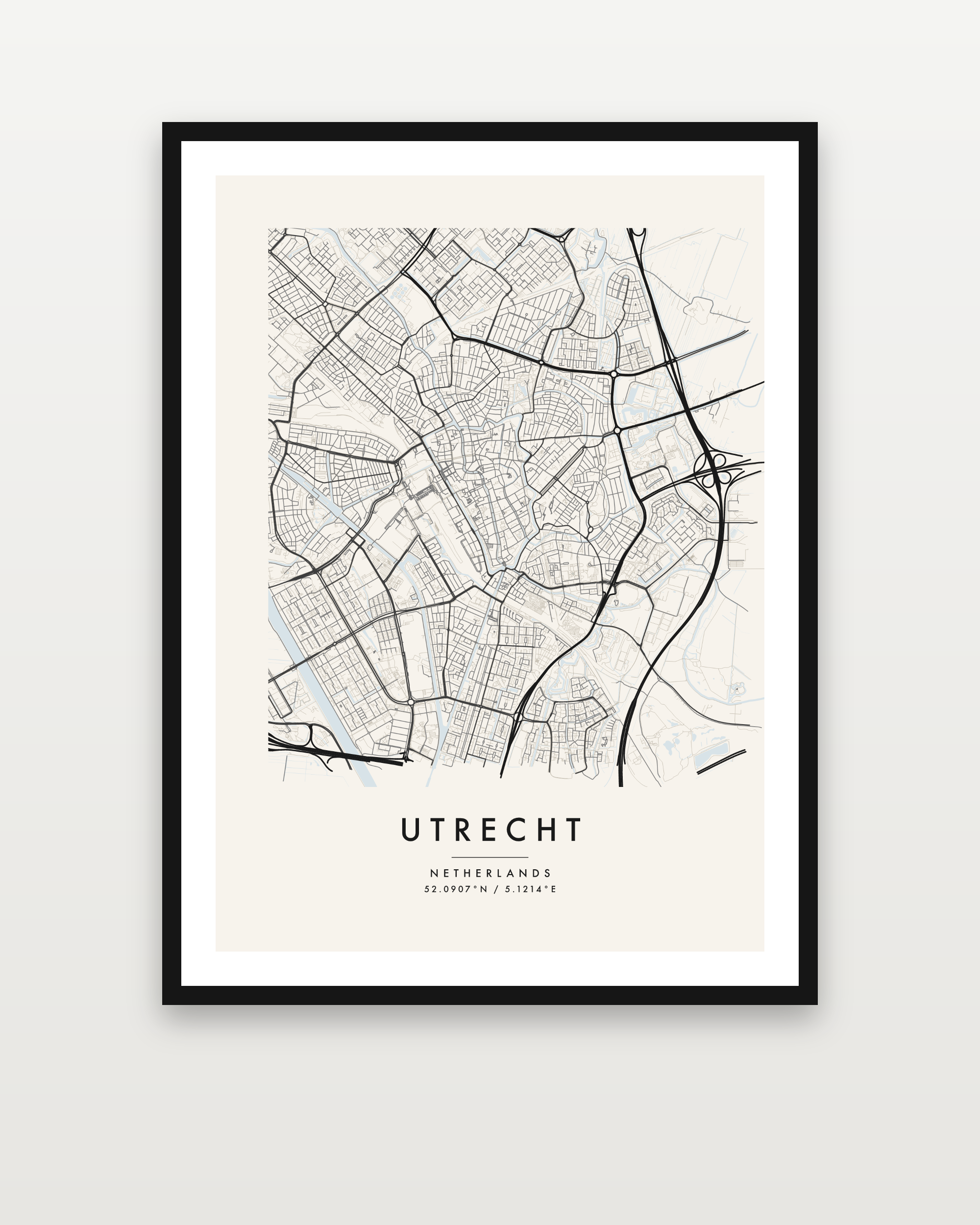 City map poster, paper theme